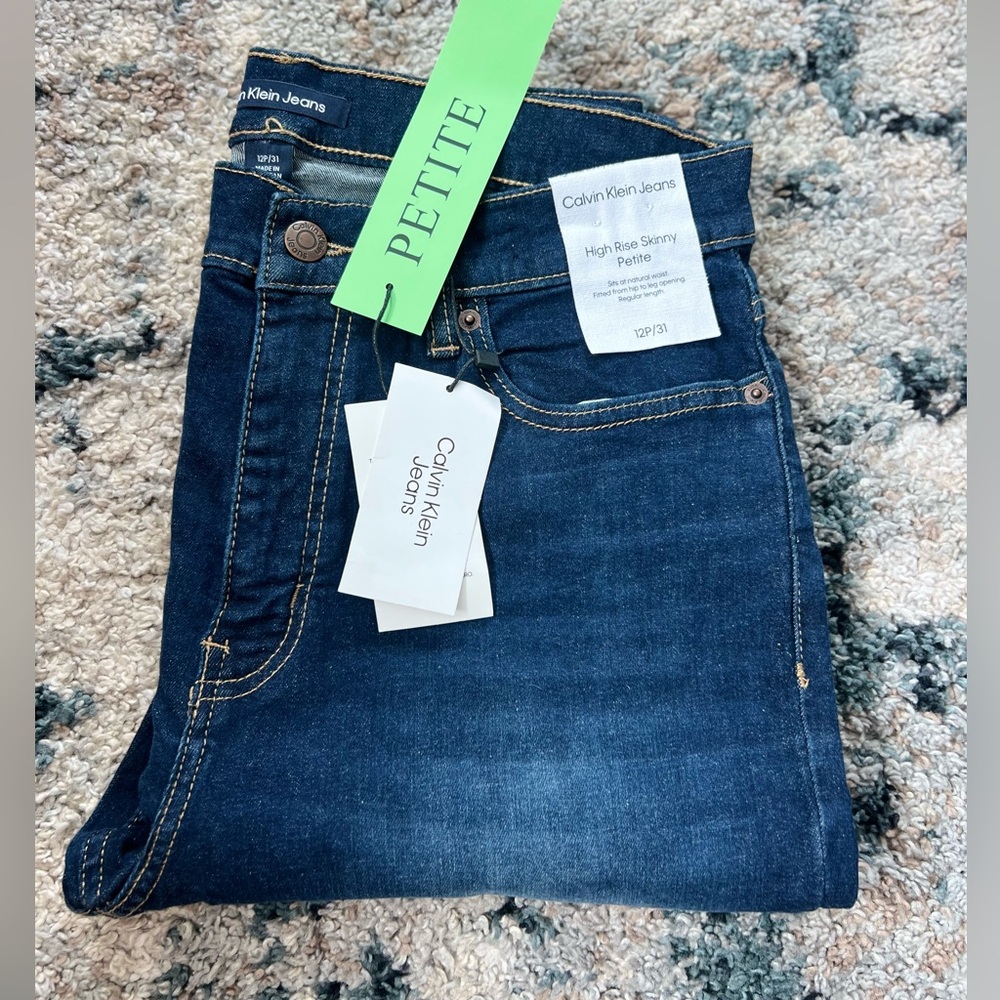 Calvin Klein High Rise Blue Jeans with Stretch